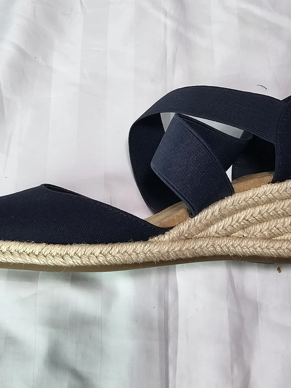 St. John's Bay Navy Crisscross Espadrille Wedge